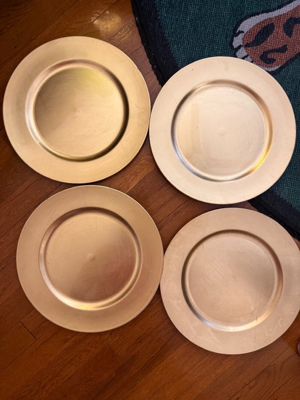 Threshold Target Gold Charger Plates 13” Set of 4 Plastic Dinner Table Decor
